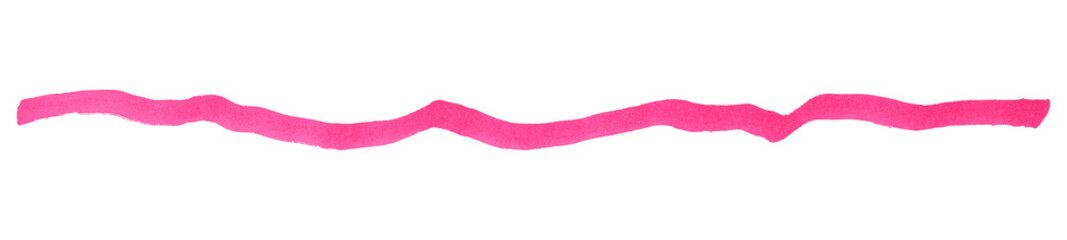 Pink stroke brush isolated on transparent background.