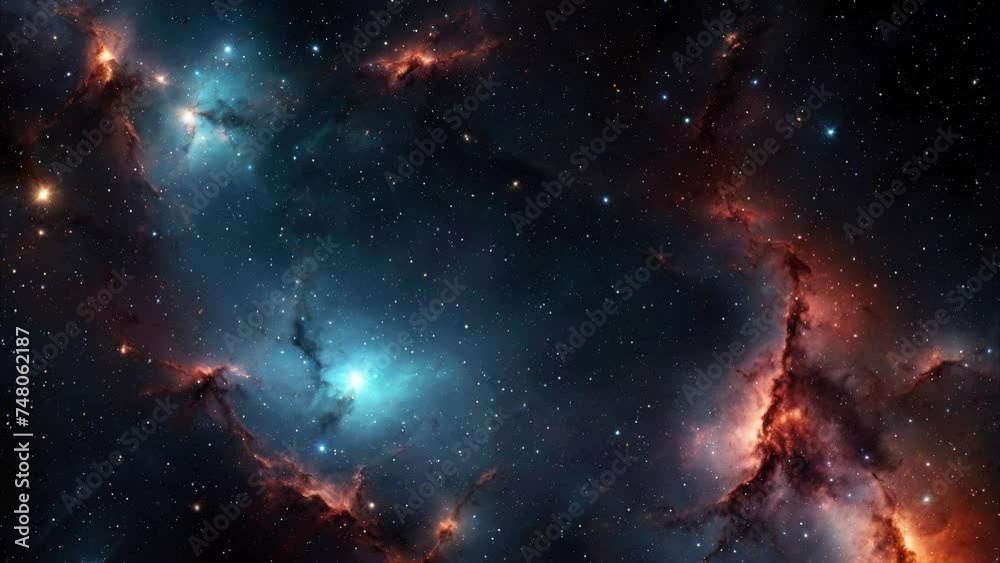 Wall mural stars and nebula, created with some elements made with generative ai