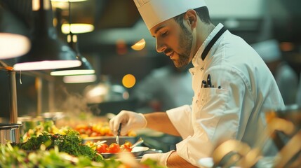 Chef preparing food