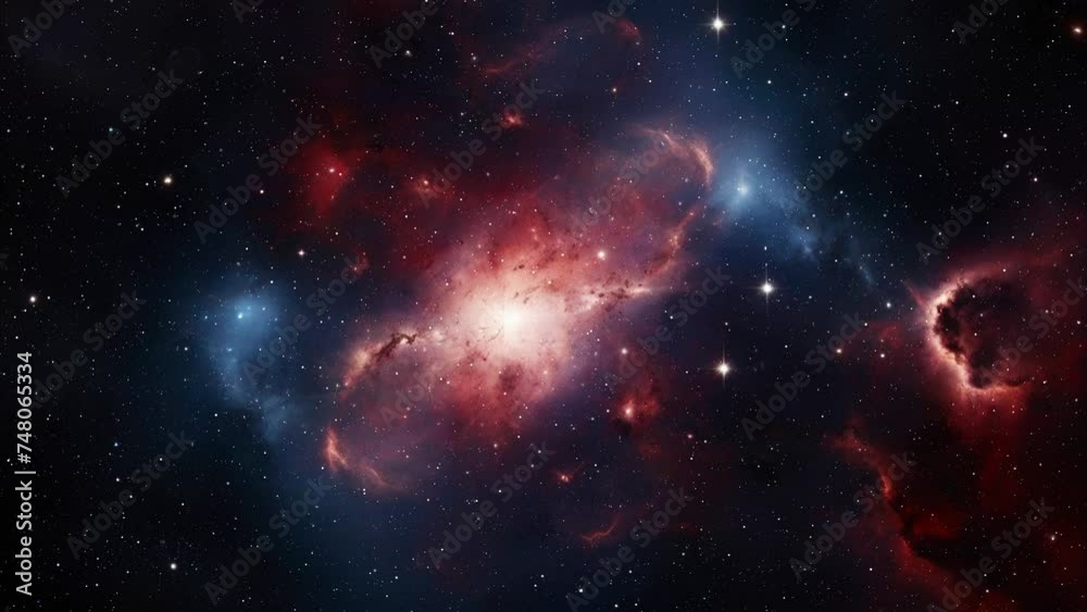 Wall mural galaxy in space with nebula and stars, created with some elements made with generative ai