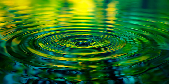Vibrant ripples in a surface of pond