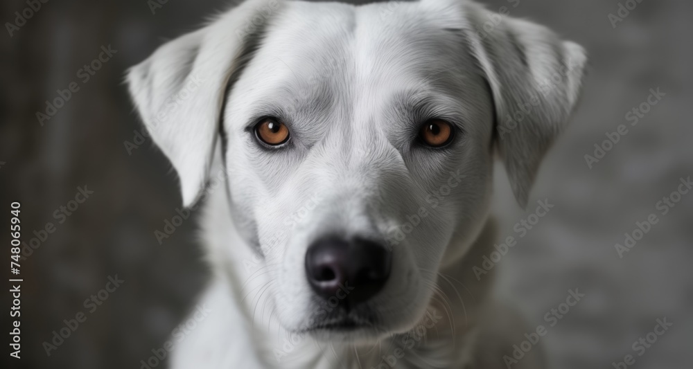 Canvas Prints  Elegant gaze of a majestic white dog