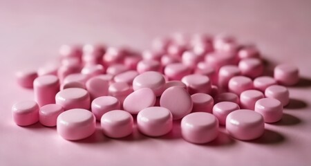  A collection of pink capsules, ready for use