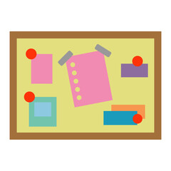 Pin Board Flat Style