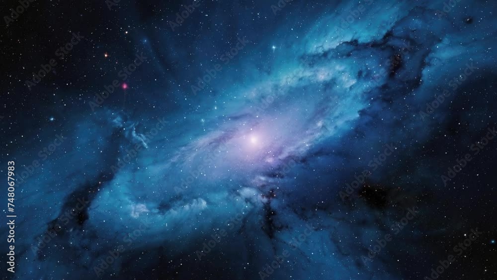 Wall mural galaxy in space with nebula and stars, created with some elements made with generative ai