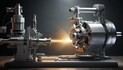工作機械　金属を研磨する旋盤