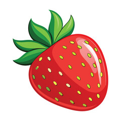 Obraz premium Isolated Realistic Strawberry Vector Illustration