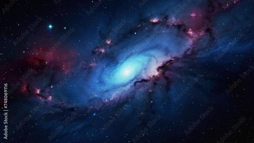 Wall mural galaxy in space with nebula and stars, created with some elements made with generative ai