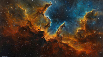 wallpaper of an intricately detailed space nebula, universe