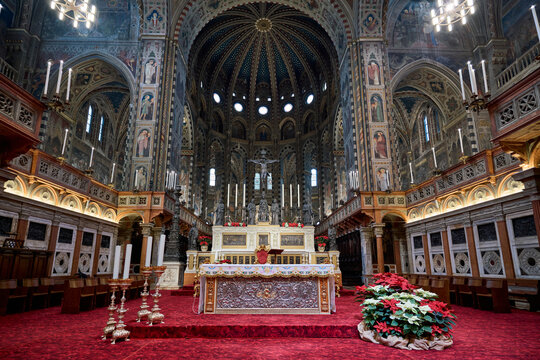 The altar of the Basilica of Saint Anthony of Padua (Basilica di Sant'Antonio di Padova), medieval church in Padua, Italy
