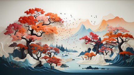 A visually striking image of a whiteboard transformed into a mural, depicting a surreal landscape with imaginative creatures, evoking a sense of wonder and exploration - obrazy, fototapety, plakaty