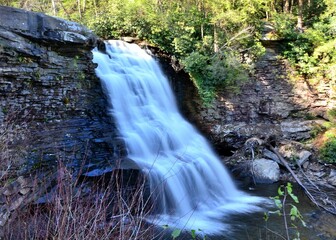 Obraz premium Waterfall in Swallow Falls State Park, Oakland, MD, November