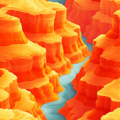 Canyon Landscape, ai generated
