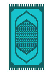 Muslim prayer mat. Vector format file.