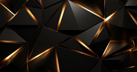 black gold geometric elegance background