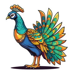 vector of beauty peacock 