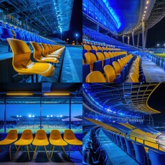 rows of seats in a stadium