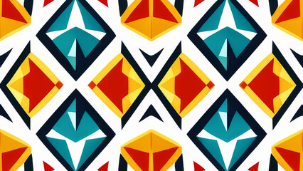 Seamless pattern with diamonds. Vector illustration in retro style.