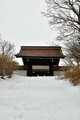 Iwanai Shrine hokkaido Japan in Winter