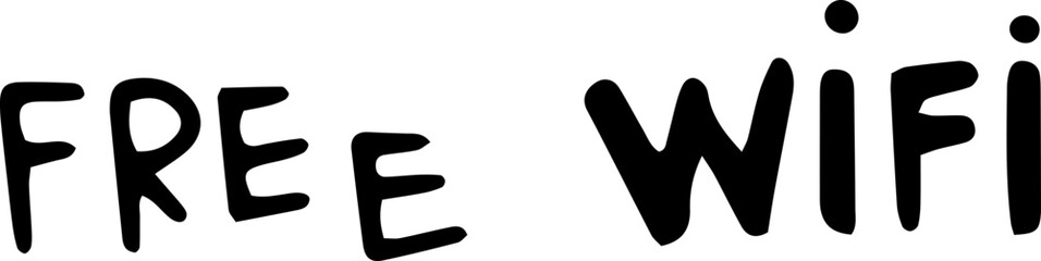 free wifi hand written