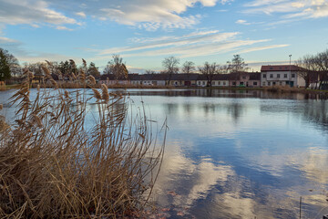 Austrian village by a small lake, Austria