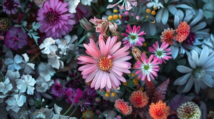 Blumenstrau&szlig; Astern in Pastell