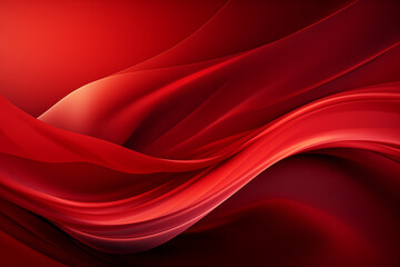 Luxury red waves design, premium glossy abstraction for backgrounds or wallpapers - obrazy, fototapety, plakaty