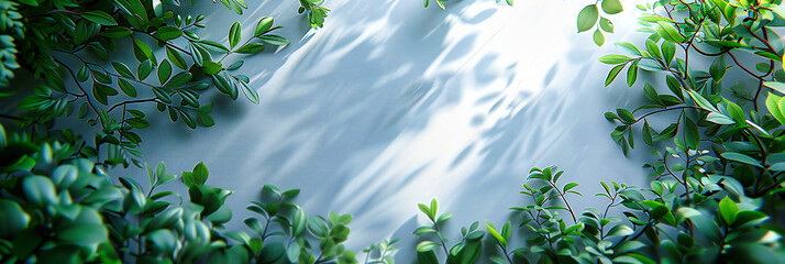 Obraz premium Lush Greenery in Spring, Bright Leaves and Soft Bokeh, Natures Vibrant Tapestry