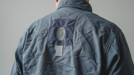 A small discreet patch on the back of a shirt that tracks body temperature and sends alerts for fever or hypothermia.