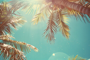 banner with a realistic, high-definition pattern of tropical leaves, including detailed views of monstera and palm leaves