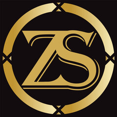 Obraz premium ZS letter branding logo design with a leaf. And your best choice. 