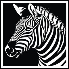 Fototapeta na wymiar Black and white vector animal icon art