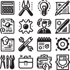 office icon sate vector illustration 2