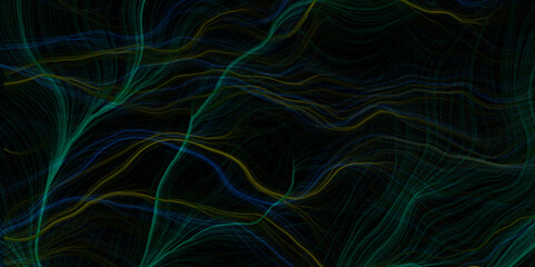  Acrylic abstract lines with wave swirl curve on pour black and blue gradient color liquid marble. Black texture of brush. scratched texture soft lines brushed steel, desktop wallpaper. etched into.