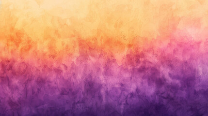 abstract watercolor backdrop featuring a sunset sky where the horizon blends orange and purple hues in a seamless gradient - obrazy, fototapety, plakaty