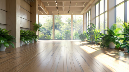 Minimalist interior with an open floor plan combining