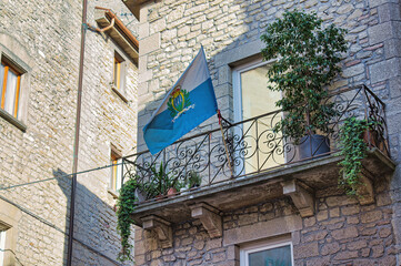 Fototapeta na wymiar The small Republic of San Marino, an independent state in the heart of Northern Italy.