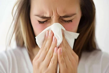 Deurstickers Hay fever, allergic rhinitis, rhino conjunctivitis, allergies © DK_2020
