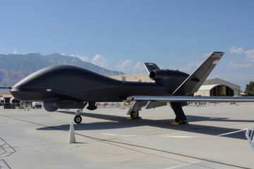Fototapeta na wymiar A high altitude remotely piloted surveillance aircraft drone