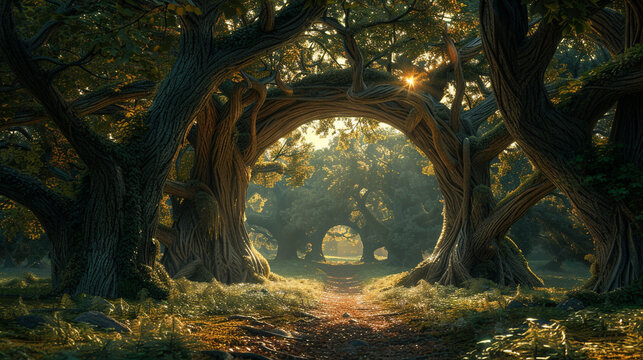 Dream portals within ancient oaks