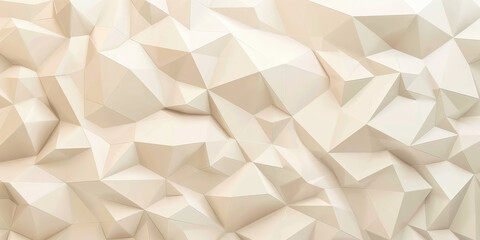 Beige Geometric 3D render style Pattern. Simple illustration of textured background, abstract polygonal shapes. Presentation backdrop.