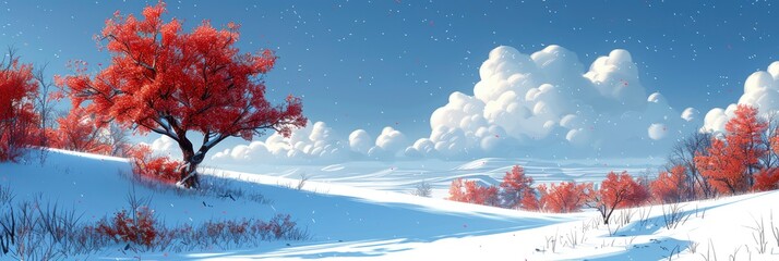 Beautiful Snow Covered Hill Detail Winter, Background Banner HD