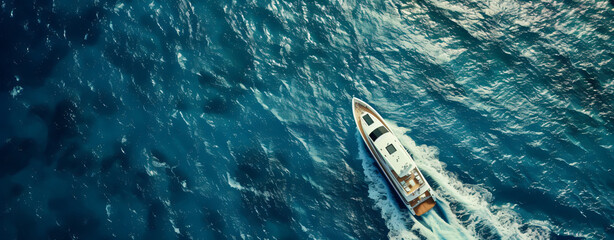 A Luxury super yacht sailing in the sea or ocean. - obrazy, fototapety, plakaty