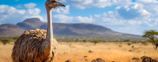 Wandaufkleber Male Somali Ostrich in Samburu County, Samburu Nation. © yaxir