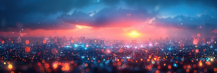 Fototapeta premium Blurred Blue Urban Background Scene Blurry, Background Banner HD