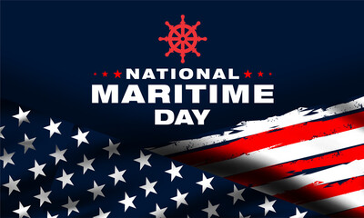 Happy National Maritime Day May 22 Background vector illustration	