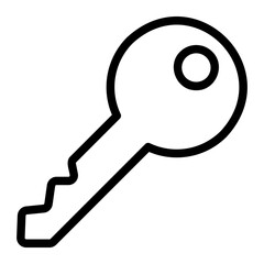 door key line icon