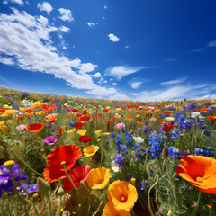 A field of wildflowers in bloom. 