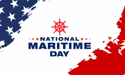 Obraz na płótnie Canvas Happy National Maritime Day May 22 Background vector illustration 