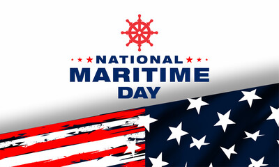 Happy National Maritime Day May 22 Background vector illustration	